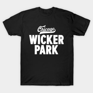 Wicker Park Chicago Minimal Logo Design - Chicago Neighborhood Series T-Shirt